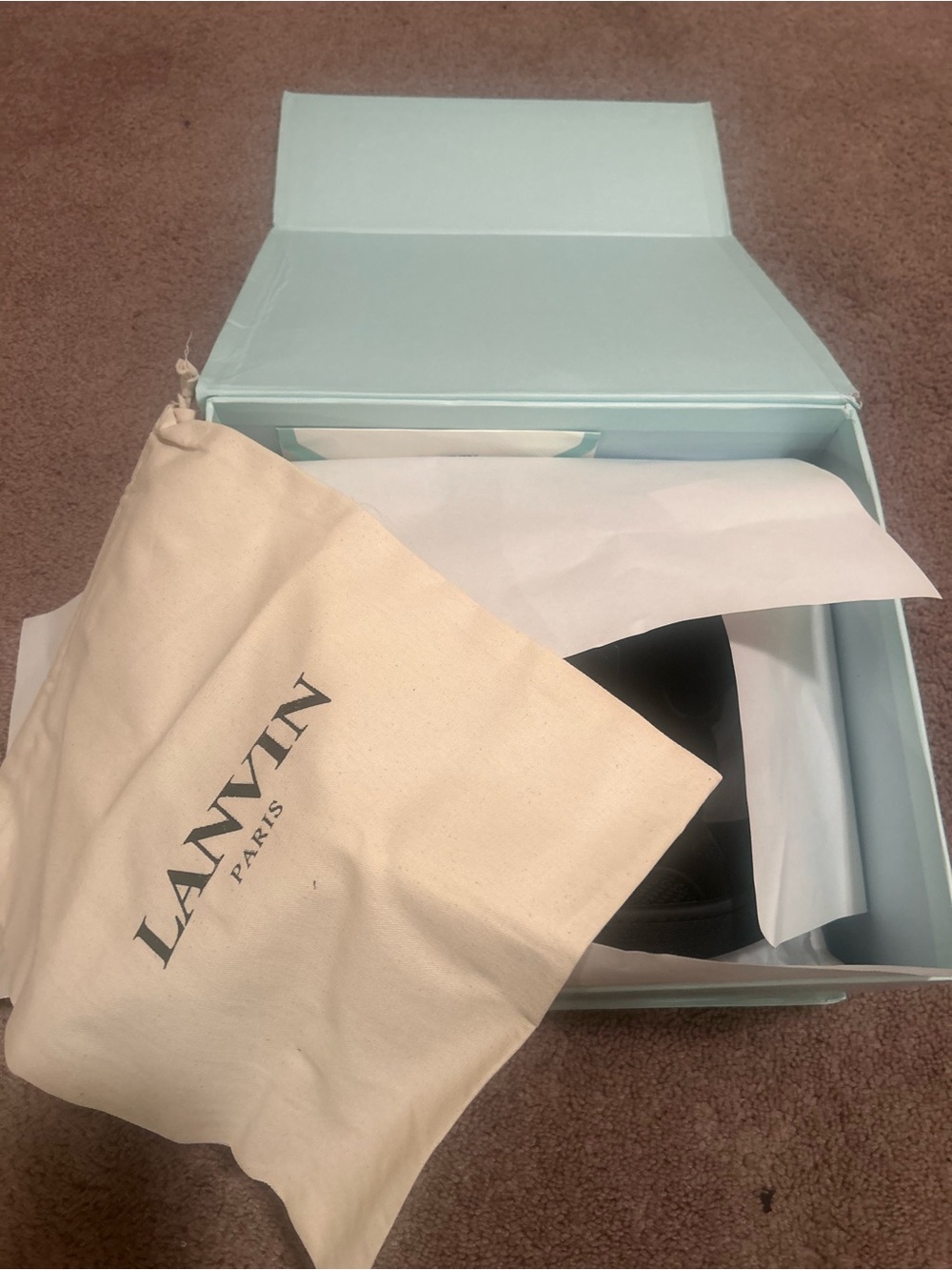 Black Lanvin Curb Sneakers - Picture 3 of 5